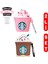 2'li Set - 1. ve 2. Nesil Pembe ve Kahverengi Starbucks Uyumlu Ikili Kulaklık Kılıfı Seti 1