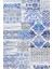 Dijital Baskılı Kaymaz Taban Yıkanabilir Patchwork Üçlü Yatak Odası Takımı, Patchwork-02-Mavi, 2
