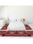 Dijital Baskılı Kaymaz Taban Yıkanabilir Patchwork Üçlü Yatak Odası Takımı, Patchwork-16-Kırmızı, 1