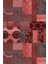 Dijital Baskılı Kaymaz Taban Yıkanabilir Patchwork Üçlü Yatak Odası Takımı, Patchwork-16-Kırmızı, 2