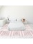 Modern Şık Dijital Baskılı Kaymaz Taban Yıkanabilir Üçlü Yatak Odası Takımı, Modern-81-Pembe, 1