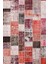 Dijital Baskılı Kaymaz Taban Yıkanabilir Patchwork Üçlü Yatak Odası Takımı, Patchwork-03-Kırmızı, 2