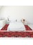 Dijital Baskılı Kaymaz Taban Yıkanabilir Patchwork Üçlü Yatak Odası Takımı, Patchwork-06-Kırmızı, 1