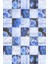 Dijital Baskılı Kaymaz Taban Yıkanabilir Patchwork Üçlü Yatak Odası Takımı, Patchwork-19-Mavi, 2