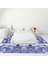 Dijital Baskılı Kaymaz Taban Yıkanabilir Patchwork Üçlü Yatak Odası Takımı, Patchwork-03-Mavi, 1