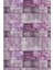 Dijital Baskılı Kaymaz Taban Yıkanabilir Patchwork Üçlü Yatak Odası Takımı, Patchwork-18-Mor, 2