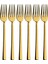 Parlak Gold Tatlı Çatal ve Kaşık Seti - 12 Adet Kahvaltı Pasta Tatlı Çatal Kaşık Seti Kutulu Set 3