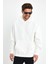 Beyaz Hoodie, Oversize Sweatshirt, Erkek Hoodie, Kanguru Cep Kapüşonlu 2