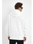 Beyaz Hoodie, Oversize Sweatshirt, Erkek Hoodie, Kanguru Cep Kapüşonlu 4