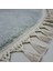 Carpet Post Pelüş Ponpon Saçaklın Oval Modern Kaymaz Halı 3