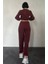 Elbee Fashion Woman Sweat ve Pantolon Eşofman Takım - Bordo 3