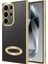 Caseart Samsung Galaxy S24 Ultra Kapak Yanları Renkli Lens Korumalı Logo Gösteren Şeffaf Luxury Silikon Kılıf - Gold 1