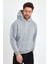 Gri Hoodie, Oversize Sweatshirt, Erkek Hoodie, Kanguru Cep Kapüşonlu 2
