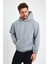 Gri Hoodie, Oversize Sweatshirt, Erkek Hoodie, Kanguru Cep Kapüşonlu 3