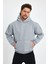 Gri Hoodie, Oversize Sweatshirt, Erkek Hoodie, Kanguru Cep Kapüşonlu 4