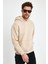 Bej Hoodie, Oversize Sweatshirt, Erkek Hoodie, Kanguru Cep Kapüşonlu 2