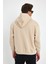Bej Hoodie, Oversize Sweatshirt, Erkek Hoodie, Kanguru Cep Kapüşonlu 4