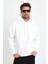 Beyaz Hoodie, Oversize Sweatshirt, Erkek Hoodie, Kanguru Cep Kapüşonlu 1