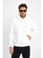 Beyaz Hoodie, Oversize Sweatshirt, Erkek Hoodie, Kanguru Cep Kapüşonlu 4