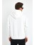 Beyaz Hoodie, Oversize Sweatshirt, Erkek Hoodie, Kanguru Cep Kapüşonlu 5