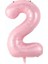 2 Rakam Açık Pembe Folyo Balon 80 cm 1