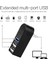Döndürülebilir USB 3 Bağlantı Noktalı Dizüstü Bilgisayar USB Ayırıcı USB Genişletici (Siyah) (Yurt Dışından) 3