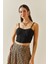 Siyah Balenli & Askılı Crop Bluz 5YXK2-48340-02 1