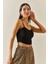 Siyah Balenli & Askılı Crop Bluz 5YXK2-48340-02 5