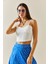 Beyaz Balenli & Askılı Crop Bluz 5YXK2-48340-01 3