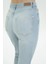 Açık Mavi Slim Straight Paçası Yırtmaçlı Patı Fermuarlı Jean Pantolon C 4556-013 5