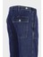Orta Mavi Loose Fit Lastikli Patı Fermuarlı Jean Pantolon E 4409-006 3