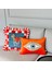 Dekoratif Pullu Göz Desenli Turuncu Kadife Kırlent Kılıfı ( 35 cm x 50 cm ) 2