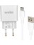 WK-21436 M7 2.1 AMPER ŞARJ BAŞLIK ADAPTÖRÜ + MICRO USB KABLO (NO:3) 1