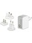 Evrensel (EU/UK/US) Seyahat Şarj Seti , 2 x USB Port 1