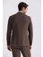 Kahve Slim Fit Sivri Yaka Desenli Spor Takım Elbise 4