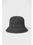 Kadın Hasır Bucket Şapka Naturel Ayarlanabilir Kova Plaj Şapkası Siyah 1