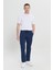 Erkek Lacivert Comfort Fit Rahat Kesim Yan Cepli Pantolon 2