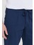 Erkek Lacivert Comfort Fit Rahat Kesim Yan Cepli Pantolon 4