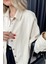Taş Rengi Premium Oversize Keten Gömlek 2