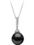 Pırlanta Taşlı Siyah Inci Kolye 0417P0064 1