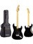 RPH-40BK-ST Full Black Elektro Gitar Seti HSH Manyetik Maple Klavye Üst Kalite 2