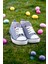 Unisex Erkek Kız Çocuk Keten Kısa Convers Modeli Bağcıklı Spor Ayakkabı Mavi 2