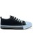 Unisex Erkek Kız Çocuk Keten Kısa Convers Modeli Bağcıklı Spor Ayakkabı Siyah 3