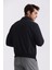 Siyah Comfort Fit Berberi Yaka Mevsimlik Mont 4