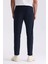 Lacivert Slim Fit Beli Lastikli Jogger Pantolon 4