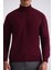 Bordo Slim Fit Tam Balıkçı Yaka Triko Kazak 3