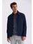 Lacivert Slim Fit Mono Yaka Mevsimlik Mont 1