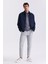 Lacivert Slim Fit Mono Yaka Mevsimlik Mont 2