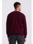 Bordo Slim Fit V Yaka Triko Kazak 4