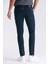 Koyu Lacivert Slim Fit Likralı Pamuklu Yıkamalı Jean Kot Pantolon 4